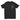Black t-shirt with a logo on the chest against a black t-shirt