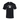 Black t-shirt with white graphic design on a black background
