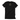 Black t-shirt with a gold symbol on the back against a white background
