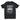 Black t-shirt with 'Roshen' logo and mountain landscape design on a white background