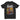 Cartoon monster as a tank on a black t-shirt