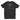Black t-shirt with gold emblem and text on a white background
