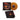 Katatonia album art and vinyl in orange and black marble materials