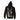Black hoodie with a deer graphic on the back and text on the sleeve, on a white background