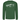 Green sweatshirt with white text and graphics on the back