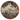 Round patch with a distressed design featuring a hand and text, on a white background.