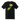 A black short-sleeve t-shirt with a graphic of a green bottle on its back, with flames  billowing from the top and characters on the label.