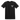 A black short-sleeve crewneck t-shirt featuring a small white graphic of the Kneecap logo on the left chest, displayed against a solid white background.
