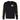 Black long-sleeve shirt with yellow graphics on a white background