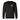 Black sweatshirt with a circular logo on the chest against a white background