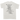 White t-shirt with black text on a white background