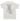 White t-shirt with black text on a white background